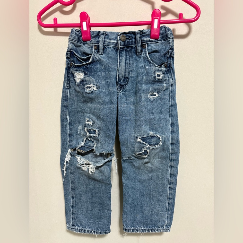 Boys Baby GAP Distressed Blue Jeans size 3T